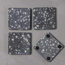 Jay Hill Untersetzer Terrazzo - Grau - 10 x 10 cm - 4 Stück