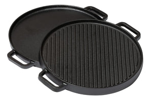Blackwell Grillplatte BBQ / Backblech Gusseisen ø 30 cm - ohne Antihaftbeschichtung 2-seitig