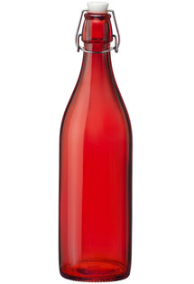 Sareva  Flaschen mit Bügelverschluss / Einmachflasche - Rot - 1 Liter