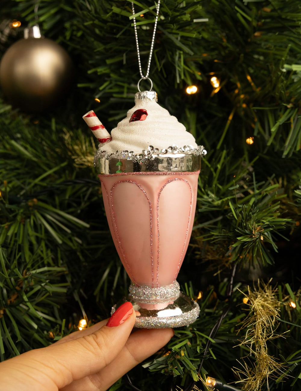 Nordic Light Weihnachtskugel Milkshake 14 cm