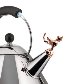 Alessi Flötenkessel Tea Rex - 9093REX B - Schwarz - 2 Liter - von Micheal Graves