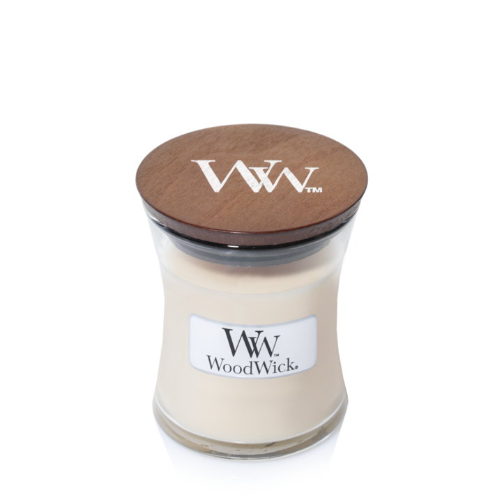 WoodWick Duftkerze Mini Vanilla Bean - 8 cm / ø 7 cm