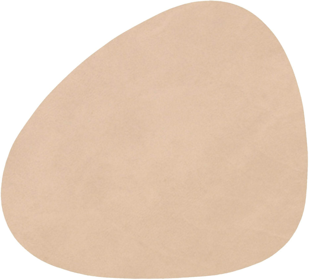 LIND DNA Untersetzer Nupo - Leder - Sand - 13 x 11 cm