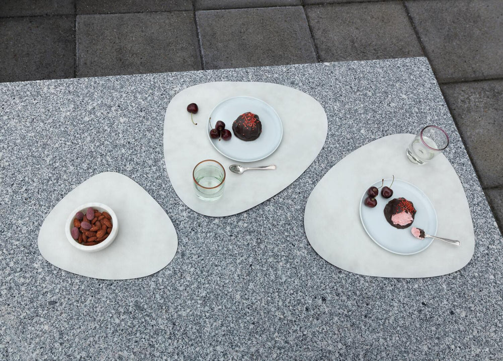 LIND DNA Untersetzer Nupo - Leder - Metallic - 13 x 11 cm - 4 Stück