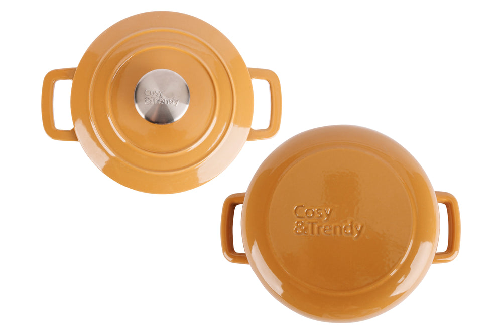 Cosy & Trendy Braadpan Fontestic Gietijzer Amber Gold Ø 20 cm / 2.7 Liter - Geëmailleerd