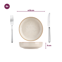 Cosy & Trendy Tiefe Teller Baltic Vanilla ø 18 cm - 6 Stück