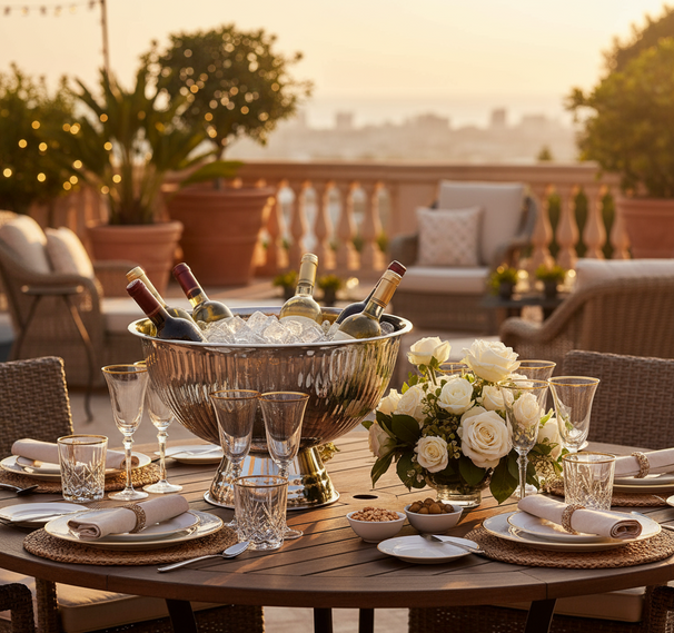 Cookinglife Champagne Eimer - Champagnerkübel - Chrom Edelstahl ø 39 cm