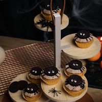 Halloween-Spinnen-Cupcakes