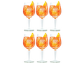 Aperol Spritz Gläser - 450 ml - Offizielles Glas - 6 Stück