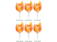 Aperol Spritz Gläser - 450 ml - Offizielles Glas - 6 Stück