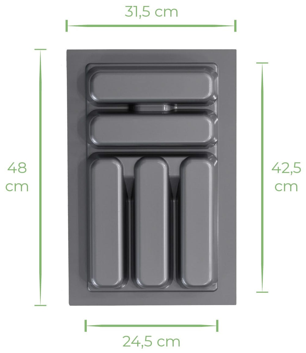 Sareva Besteckkästen - einstellbar von 24,5 bis 31,5 cm Breite