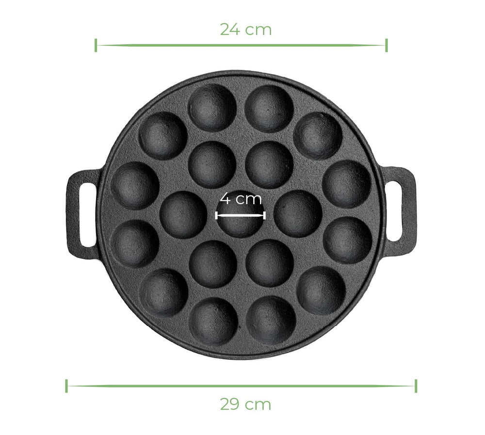 Sareva Poffertjes-Pfanne - Gusseisen - ø 24 cm - 19 Poffertjes