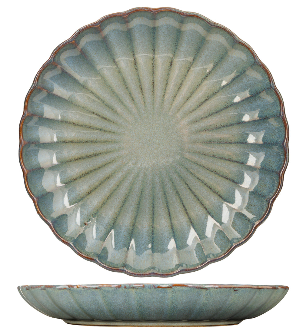 Gemütliche und trendige Frühstücksteller / Dessertteller – Astera Ozeanblau – Ø 21 cm – 4er-Set