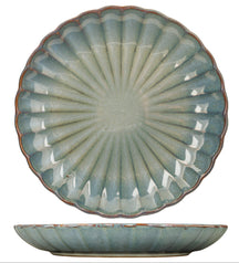 Gemütliche und trendige Frühstücksteller / Dessertteller – Astera Ozeanblau – Ø 21 cm – 4er-Set