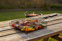 Cookinglife BBQ Grillkorb Fire & Flavour 41,5 x 31,5 x 6 cm - Antihaft Metall - Grillzubehör für Gemüse und Fleisch