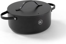 BE Living Dutch Oven mit Deckel, ø 24 cm, Keramik-Antihaftbeschichtung, für alle Wärmequellen geeignet, Schwarz