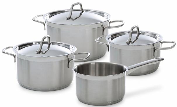 BK Topfset Marmite 4-teilig - Edelstahl - Kochtöpfe ø 16, 18, 20 & Stieltopf ø 16 cm