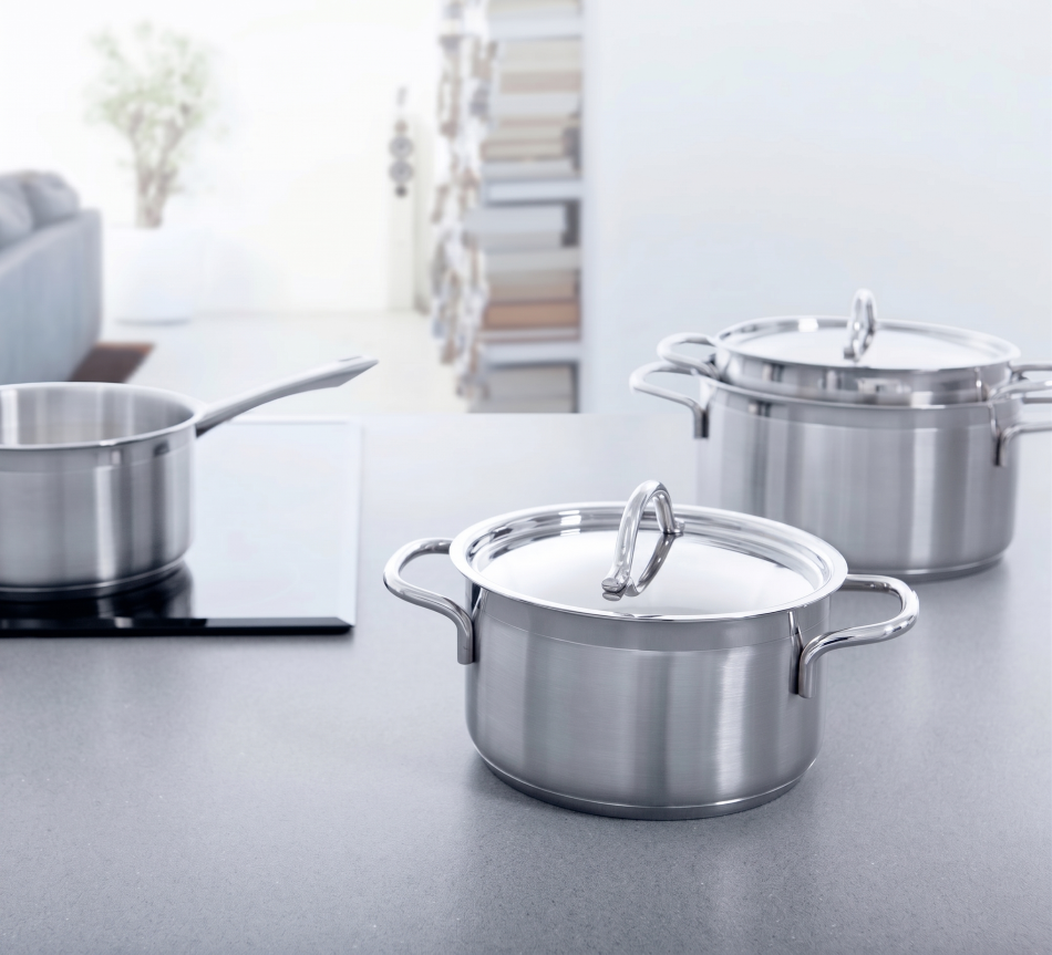 BK Topfset Marmite 4-teilig - Edelstahl - Kochtöpfe ø 16, 18, 20 & Stieltopf ø 16 cm