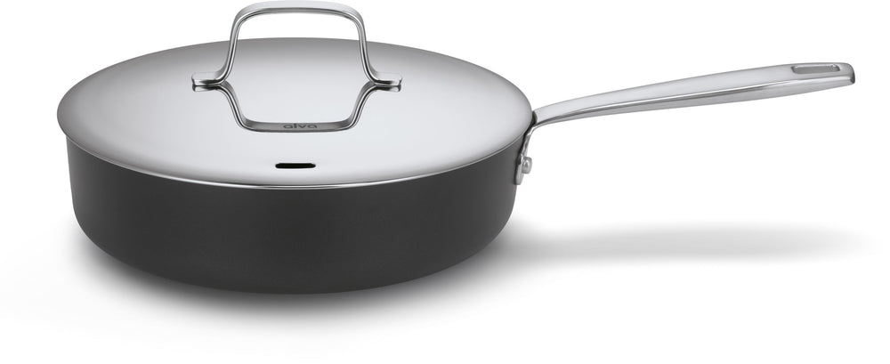 Beka Schmorpfanne / Sauteuse mit Deckel und langem Griff Maestro Alu Ø 24 cm – keramische antihaftbeschichtung