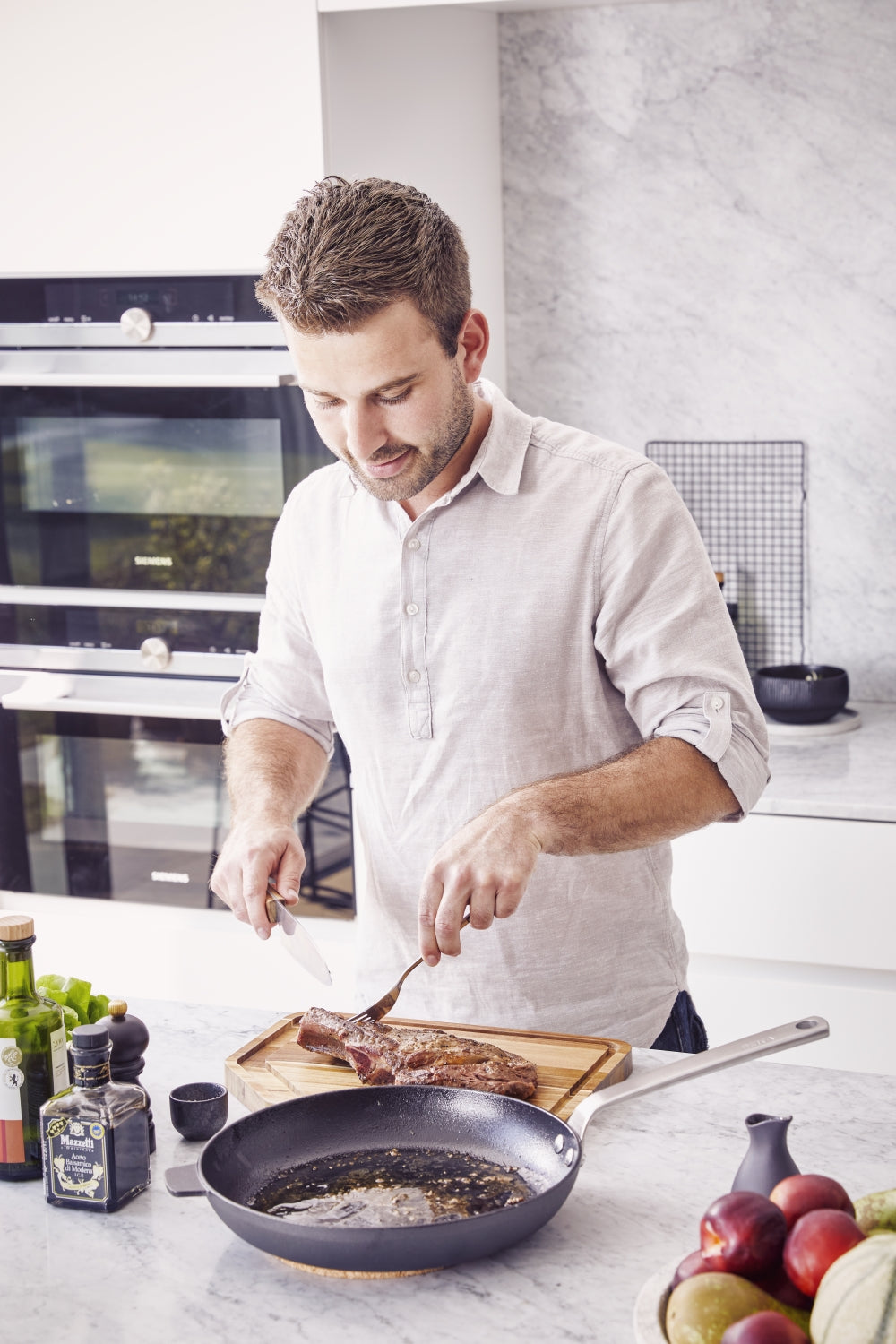 Beka Bratpfannen Set Stark ø 24 cm + 28 cm - ohne Antihaftbeschichtung - geeignet für alle Wärmequellen