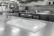 Hendi Besteckkasten, 4 Fächer, GN 1/1 + Deckel – Grau