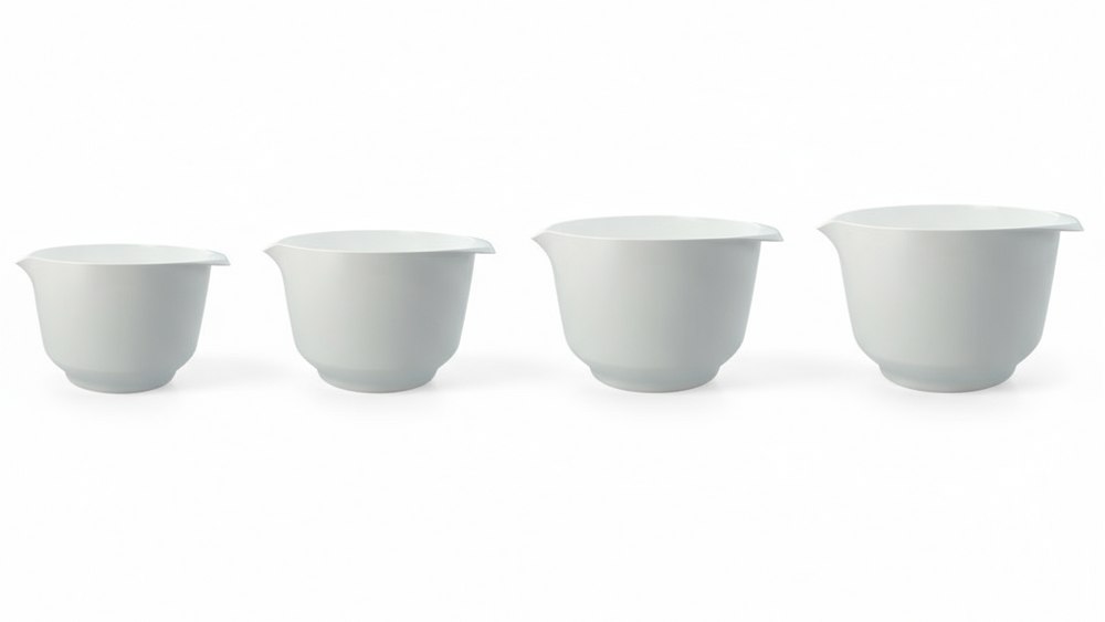 Birkmann Mischschüsseln / Teigschüsseln Colour bowls Set 4-teilig - 1,5, 2, 3 und 4 Liter - Weiß