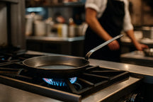 Blackwell Bratpfanne Plattenstahl - Lyonnaiserpfanne - ø 24 cm - ohne Antihaftbeschichtung