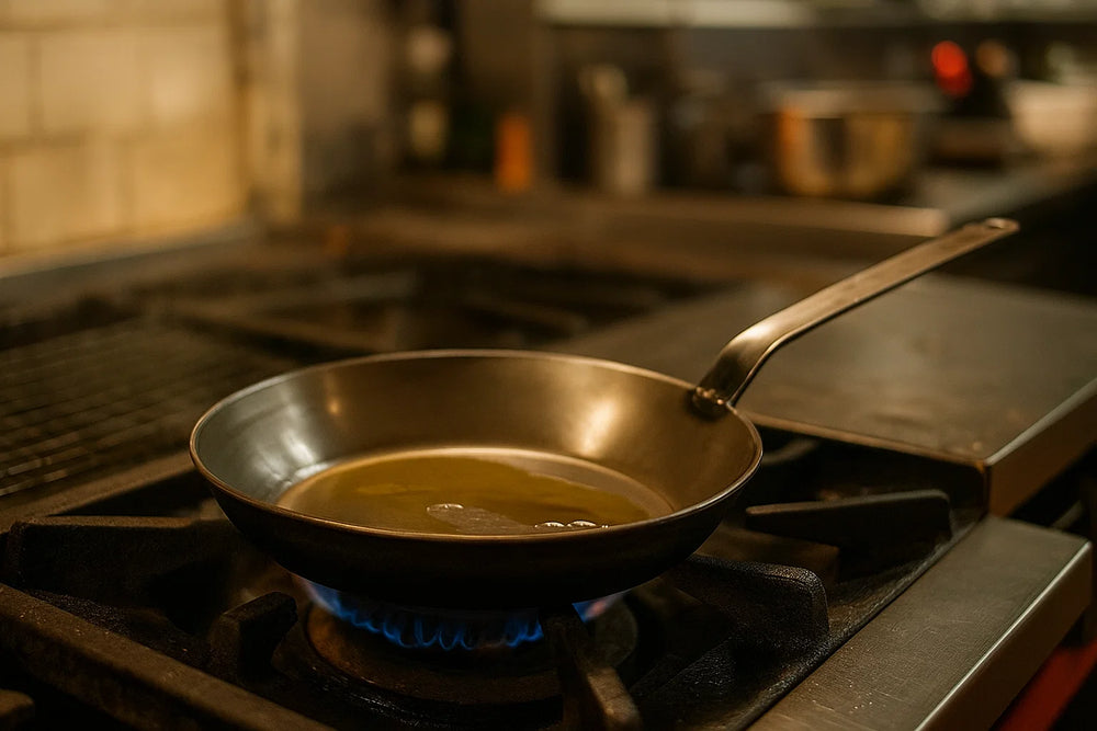 Blackwell Bratpfanne Plattenstahl - Lyonnaiserpfanne - ø 28 cm - ohne Antihaftbeschichtung