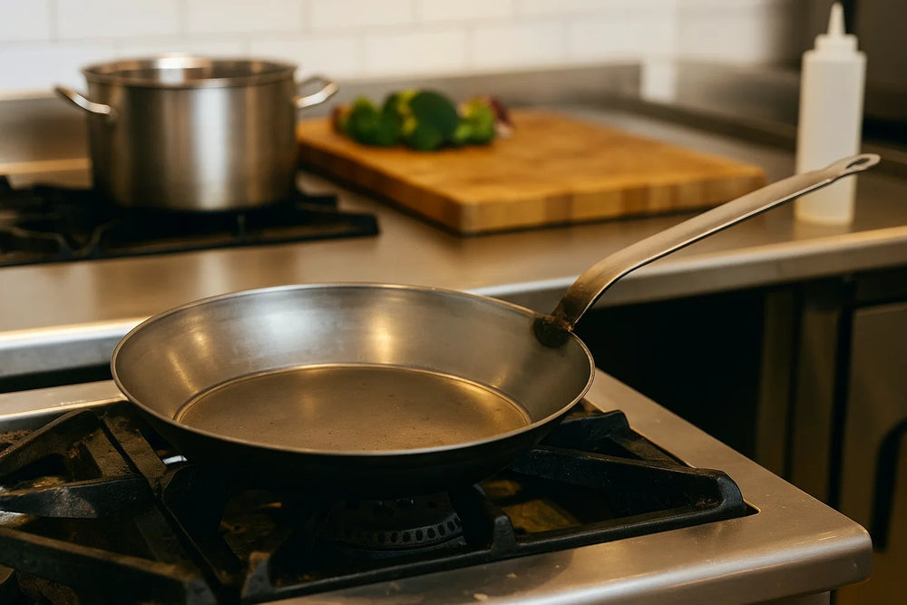 Blackwell Bratpfanne Plattenstahl - Lyonnaiserpfanne - ø 30 cm - ohne Antihaftbeschichtung