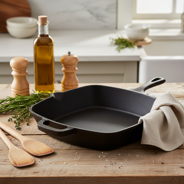 Blackwell Bräter Gusseisen - 25 x 25 cm / 2 Liter - ohne Antihaftbeschichtung