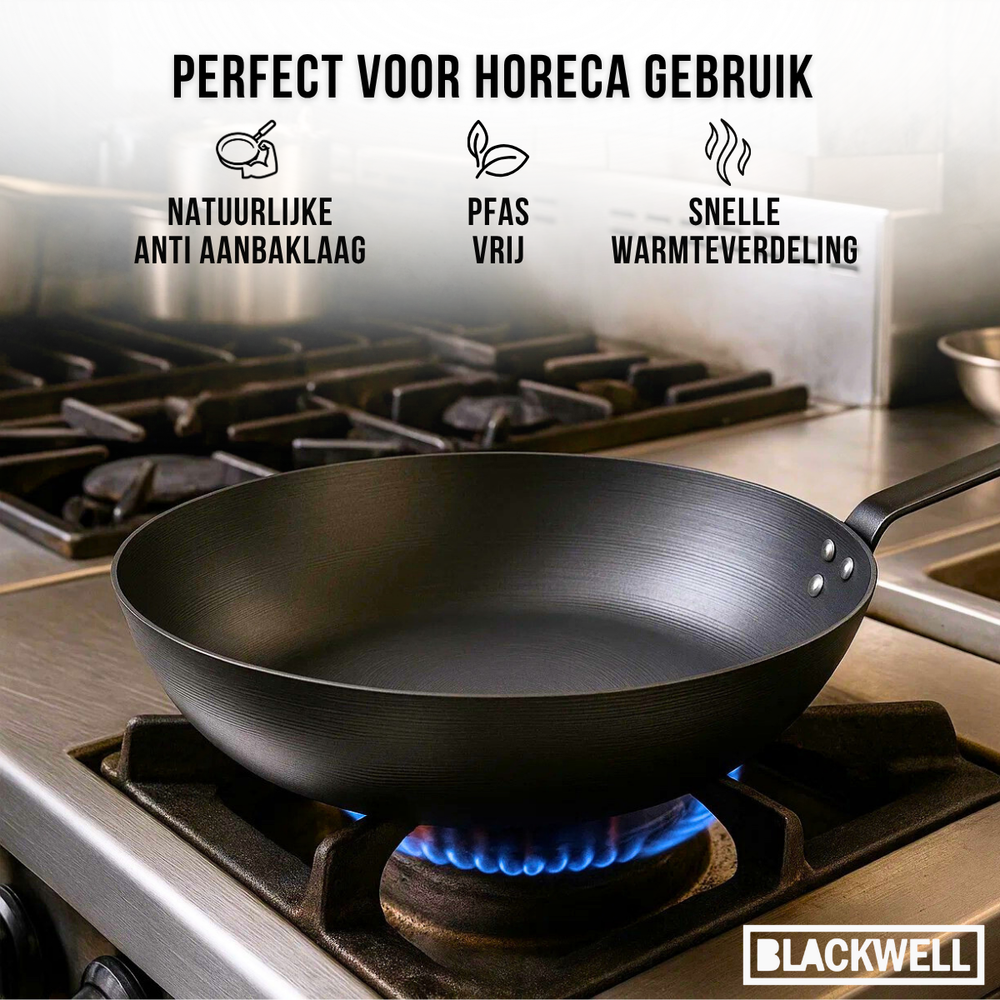 Blackwell Wok Carbonstahl ø 30 cm - ohne Antihaftbeschichtung