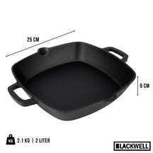Blackwell Bräter Gusseisen - 25 x 25 cm / 2 Liter - ohne Antihaftbeschichtung