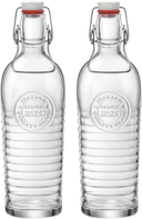 Bormioli Rocco Bügelverschlussflaschen / Weckflaschen Officina 1825 - Transparent - 1,2 Liter - 2 Stück