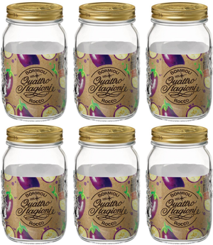 Bormioli Rocco Weckjars Quattro Stagioni - ø 11 cm / 1 Liter - 6 Stück