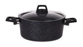 Cookinglife Kasserolle Aluminium 20 cm 2,7 L - Induktion - Schwarz gesprenkelt