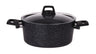 Cookinglife Kasserolle Aluminium 20 cm 2,7 L - Induktion - Schwarz gesprenkelt