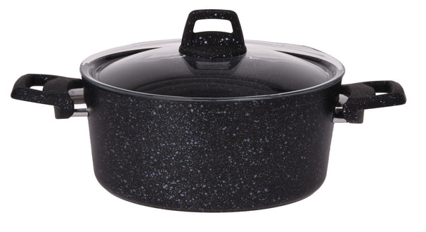 Cookinglife Kochtopf Alu Black Speckle 22 cm 3,5 L - Schmortopf - Induktion