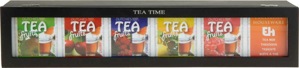 Cookinglife Teekiste - Teekiste - Schwarz 6-fach - 43 x 9 cm