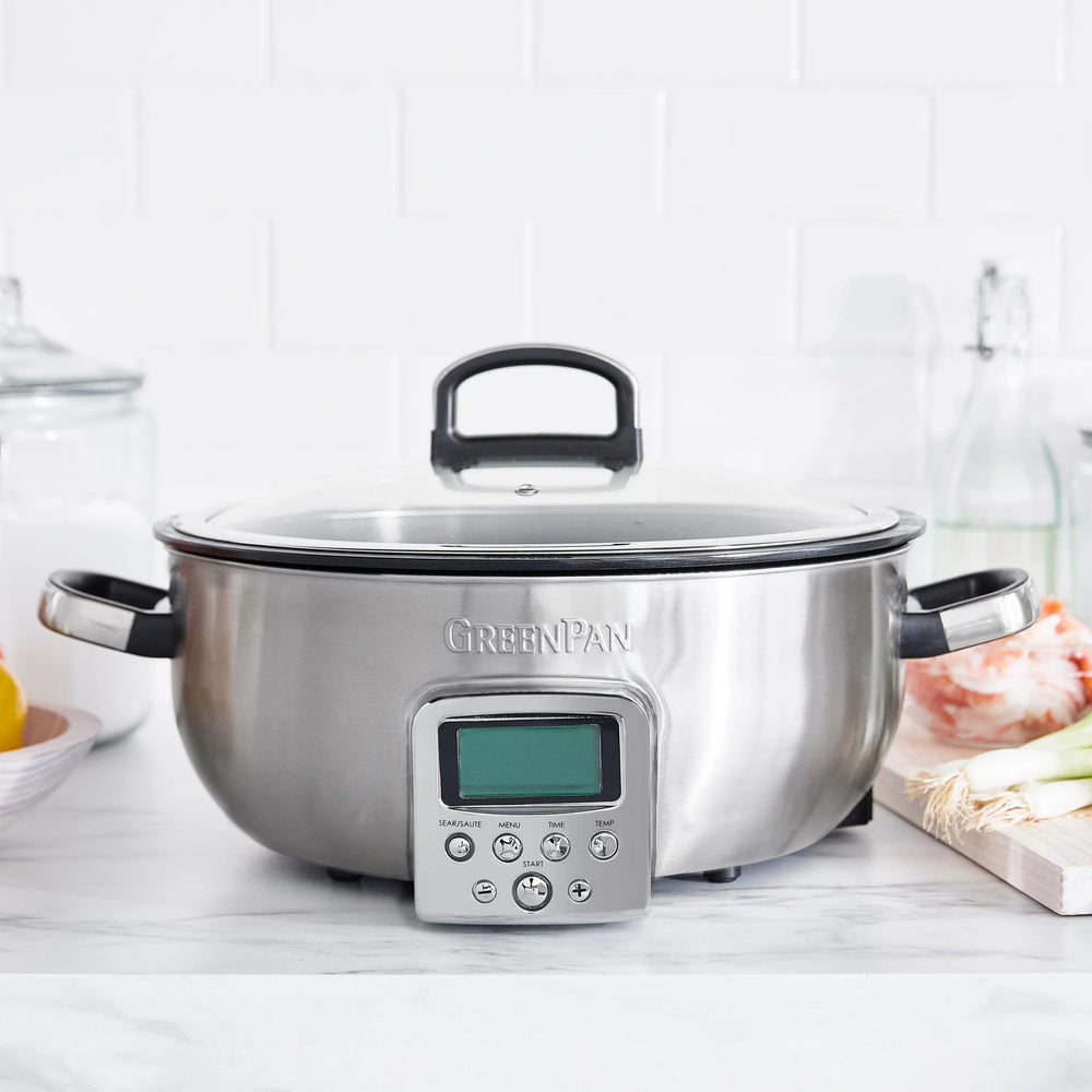 GreenPan Omnicooker - 5.7 Liter - Edelstahl - Keramische Antihaftbeschichtung