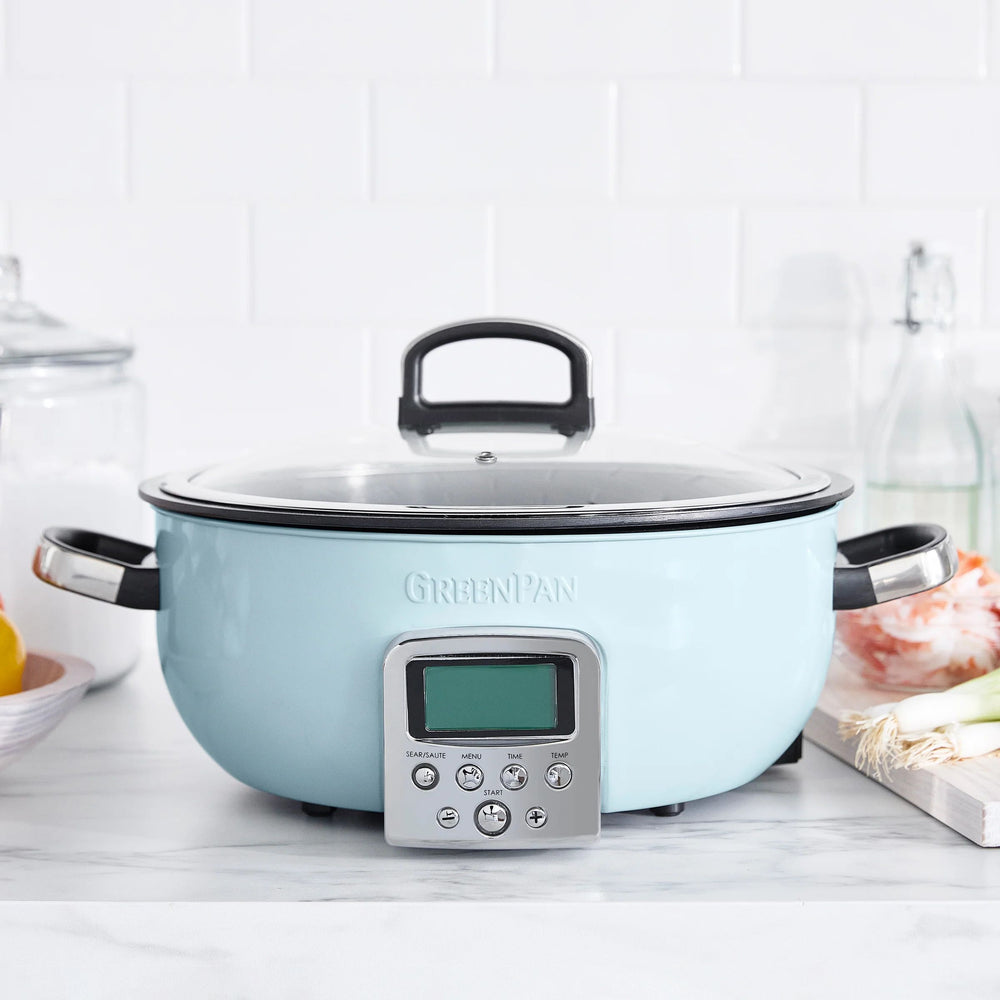 GreenPan Omnicooker - 5.7 Liter - Blauer Dunst - Keramische Antihaftbeschichtung