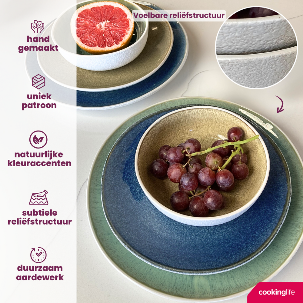 Cookinglife Frühstücksteller / Dessertteller Belize ø 21 cm - 6 Stück