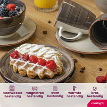 Cookinglife Frühstücksteller / Dessertteller Delice Grau ø 19 cm - 6 Stück