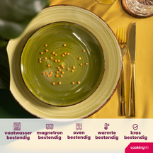 Cookinglife Frühstücksteller / Dessertteller Delice Grün ø 19 cm - 6 Stück