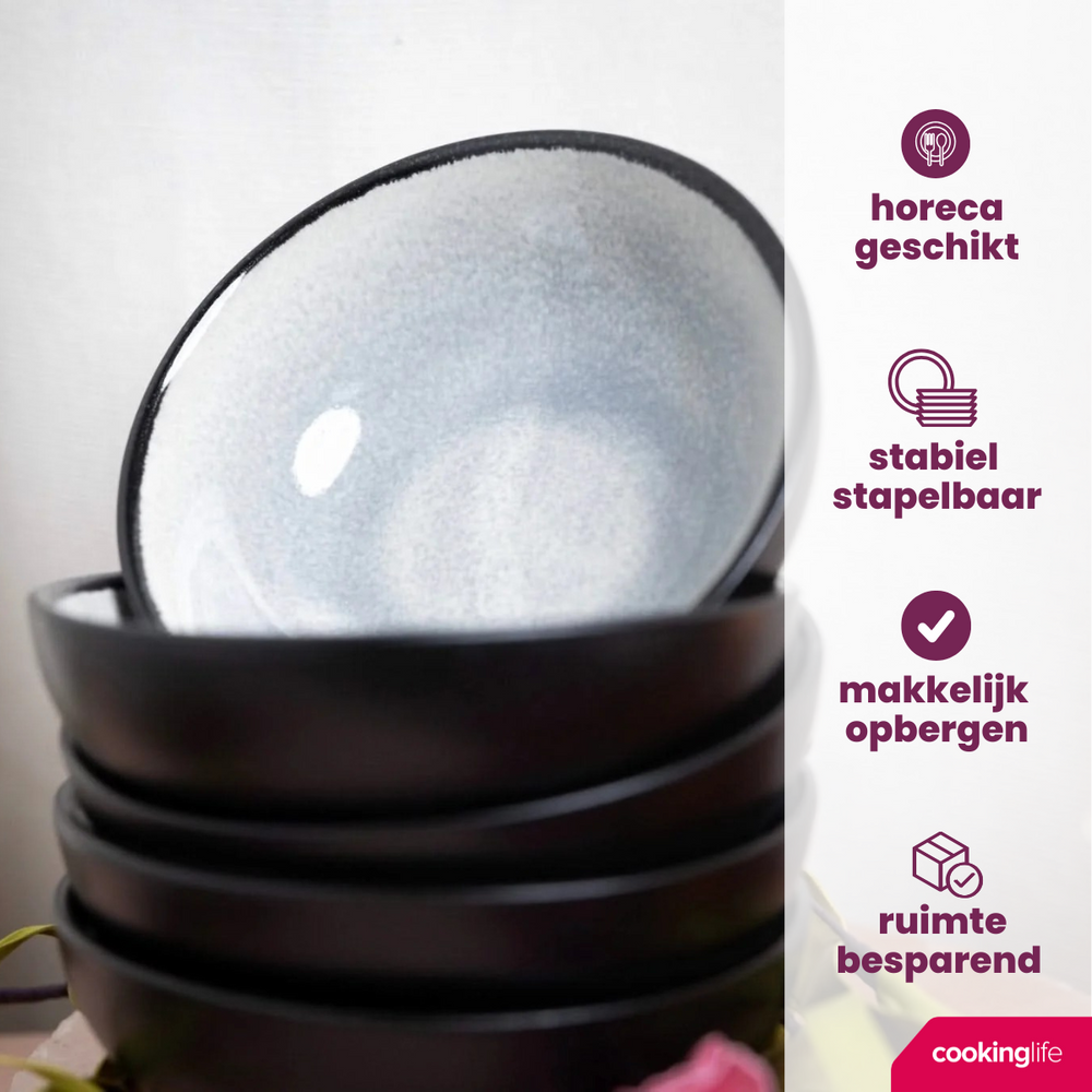 Cookinglife Suppenschalen / Schalen Nola Warm Grey ø 14 cm - 6 Stück