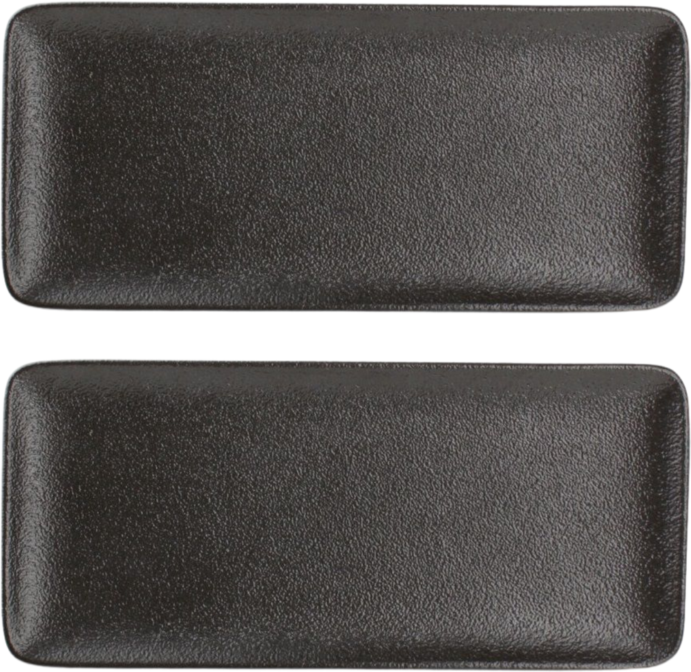 Fine2Dine Teller Dusk Black 22 x 10 cm - 2 Stück