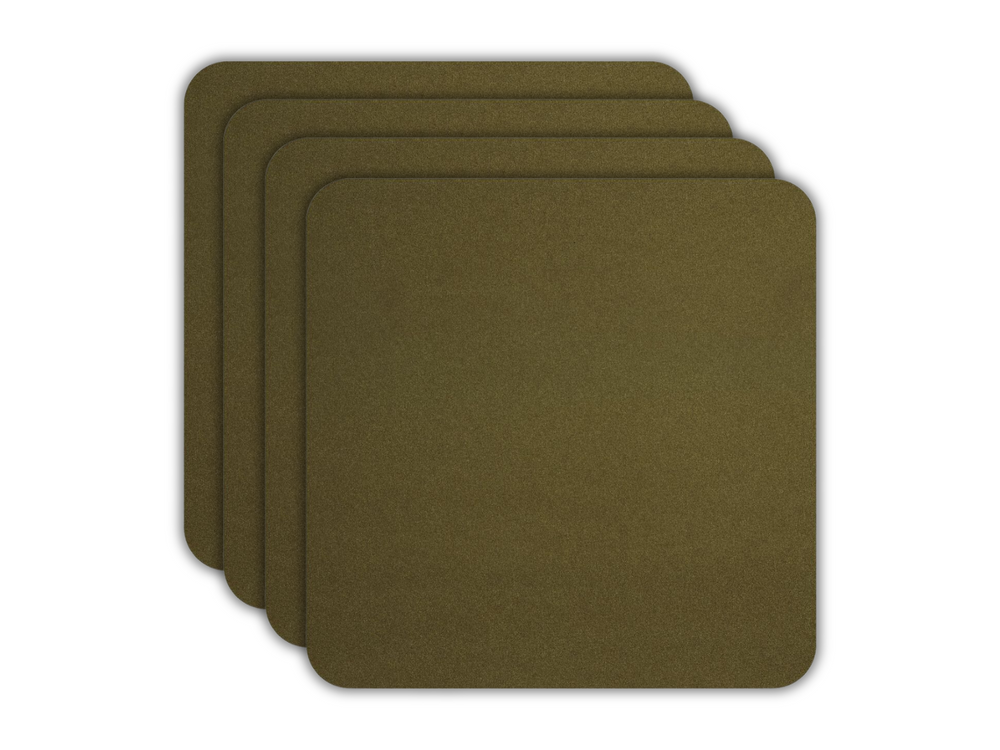 ASA Selection Untersetzer - Soft Leather - Khaki - 10 x 10 cm - 4 Stück