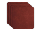 ASA Selection Untersetzer - Soft Leather - Red Earth - 10 x 10 cm - 4 Stücke