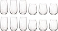 Bormioli Rocco Wasserglas-Set Electra – (Wassergläser und Longdrinkgläser) – 12-teiliges Set