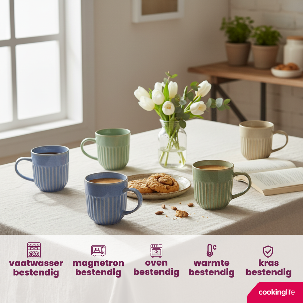 Cookinglife Tassen Aqua Maris 400 ml - 6 Stück