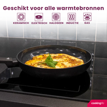 Cookinglife Bratpfanne Black Cera - ø 24 cm - keramische antihaftbeschichtung  - PFAS-frei